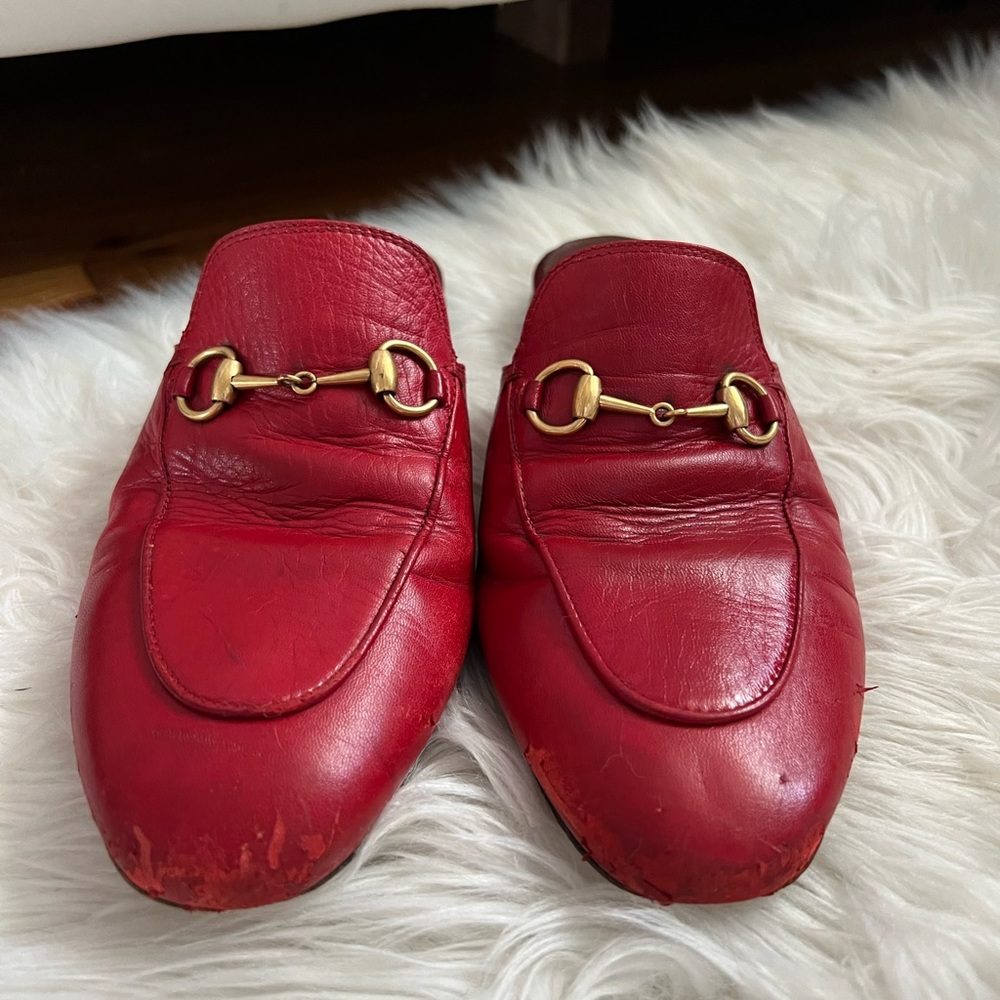 Gucci loafers | Princeton loafers | slides  | red